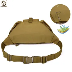 Riñonera táctica impermeable MOLLE para senderismo, caza y camping