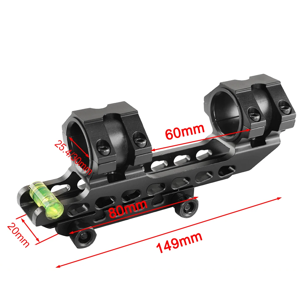 SPINA OPTICS-Montura de Mira táctica, anillos de doble riel, montura de mira telescópica con burbuja para Base de riel de 20mm, 25,4mm, 30mm - imagen 2
