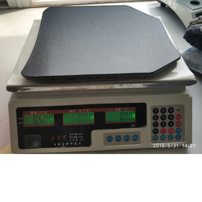 Poliurea PE ultrafina 0,5 cm NIJ IIIA 500 g superficie curva tablero a prueba de balas chaleco táctico militar tablero de inserción a prueba de balas - imagen 5