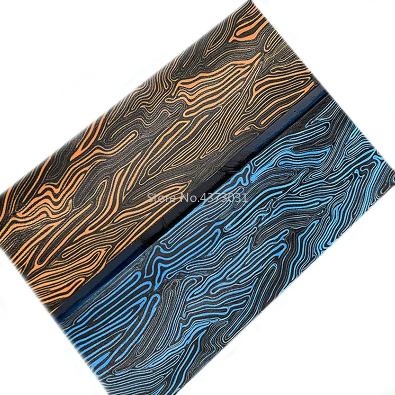 1 pieza Damasco patrón G10 materiales cuchillo mango DIY hacer tableros platos accesorios para cuchillos catapulta agarre parches escalas - imagen 4