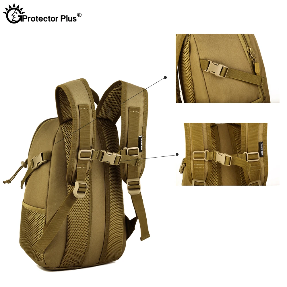 Protector Plus-mochila táctica MOLLE de 12L para niños, Mochila pequeña impermeable, mochilas escolares, mochila militar para niños, paquete de asalto - imagen 4