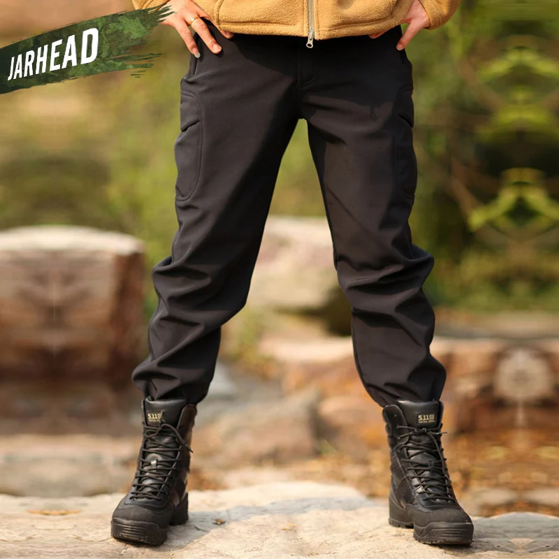TAD-Pantalones impermeables de piel de tiburón para hombre, ropa de deporte al aire libre, escalada, CS, Camuflaje, forro polar