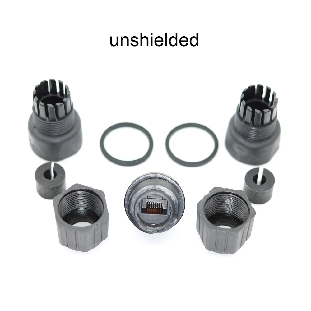 Conector impermeable xintylink RJ45 conector utp cat6 sin blindaje M25 hembra blindado cable ethernet stp cat5e cat 6 ip67 conector - imagen 2