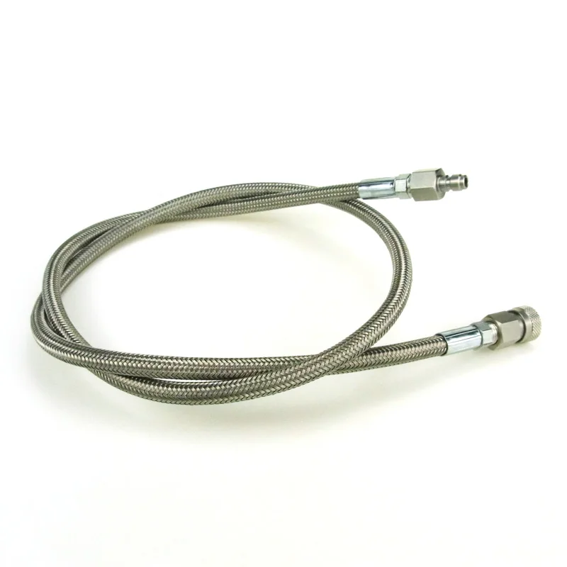 Extensión de manguera de látigo de manguera de carga trenzada inoxidable con desconexión rápida (10, 24 , 36 , 50 pulgadas) para herramienta de aire - imagen 5