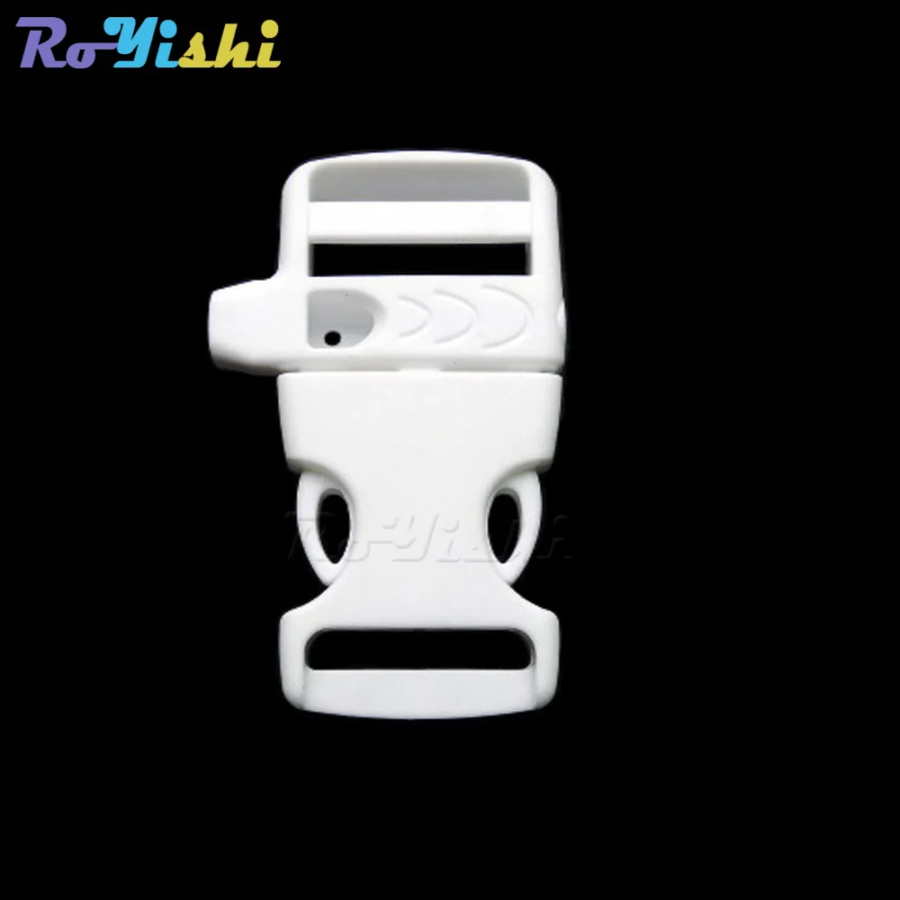 Hebillas de silbato de Liberación lateral de emergencia para pulsera Paracord, accesorios de pulsera para deportes al aire libre, 3/4" - imagen 3