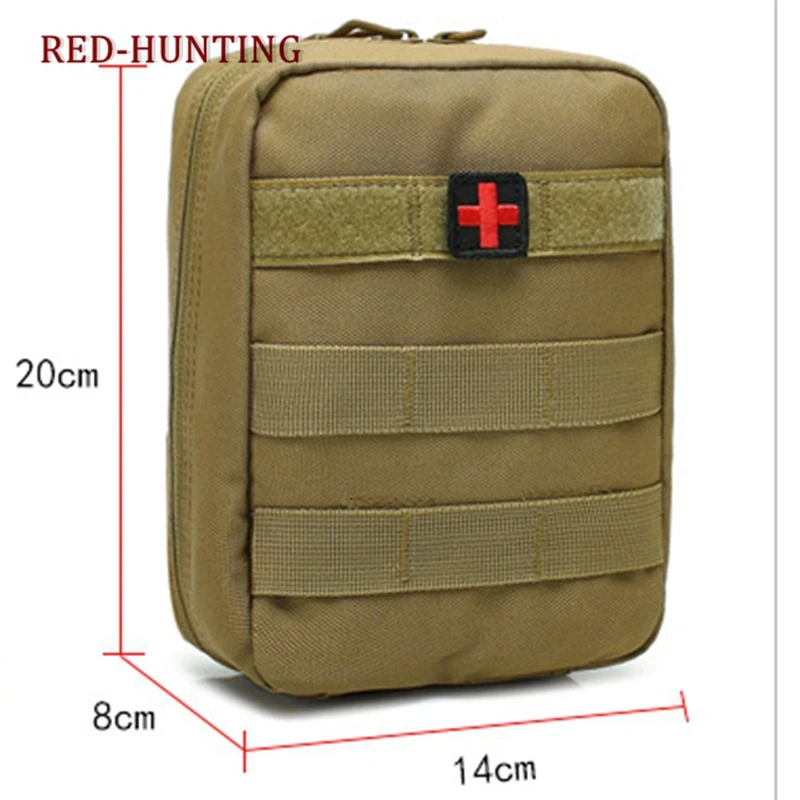 IFAK-bolsa compacta de nailon con parche de Cruz Roja EMT, bolsa médica para acampar y Turismo, EDC Blowout Molle, utilidad táctica, 1000D - imagen 2