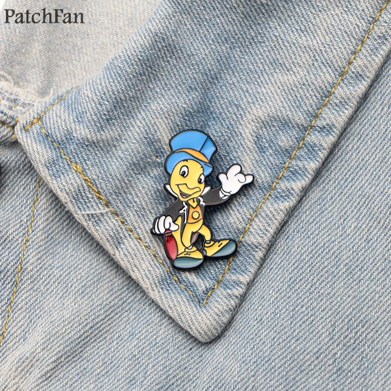 Patchfan Jiminy-PIN de cinc para hombre y mujer, insignia de metal para mochila, ropa de orgullo, bolso, insignia de camisa, broches, A1118 - imagen 2