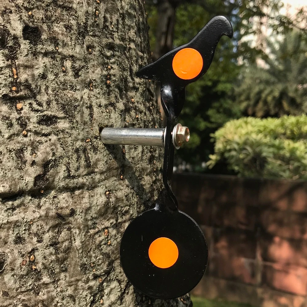 Tiro con arco de acero en espiral, objetivo de Paloma negro atornillado en cualquier objeto de madera, disfruta de Airsoft, acero Bbs, objetivo de tiro con tirachinas