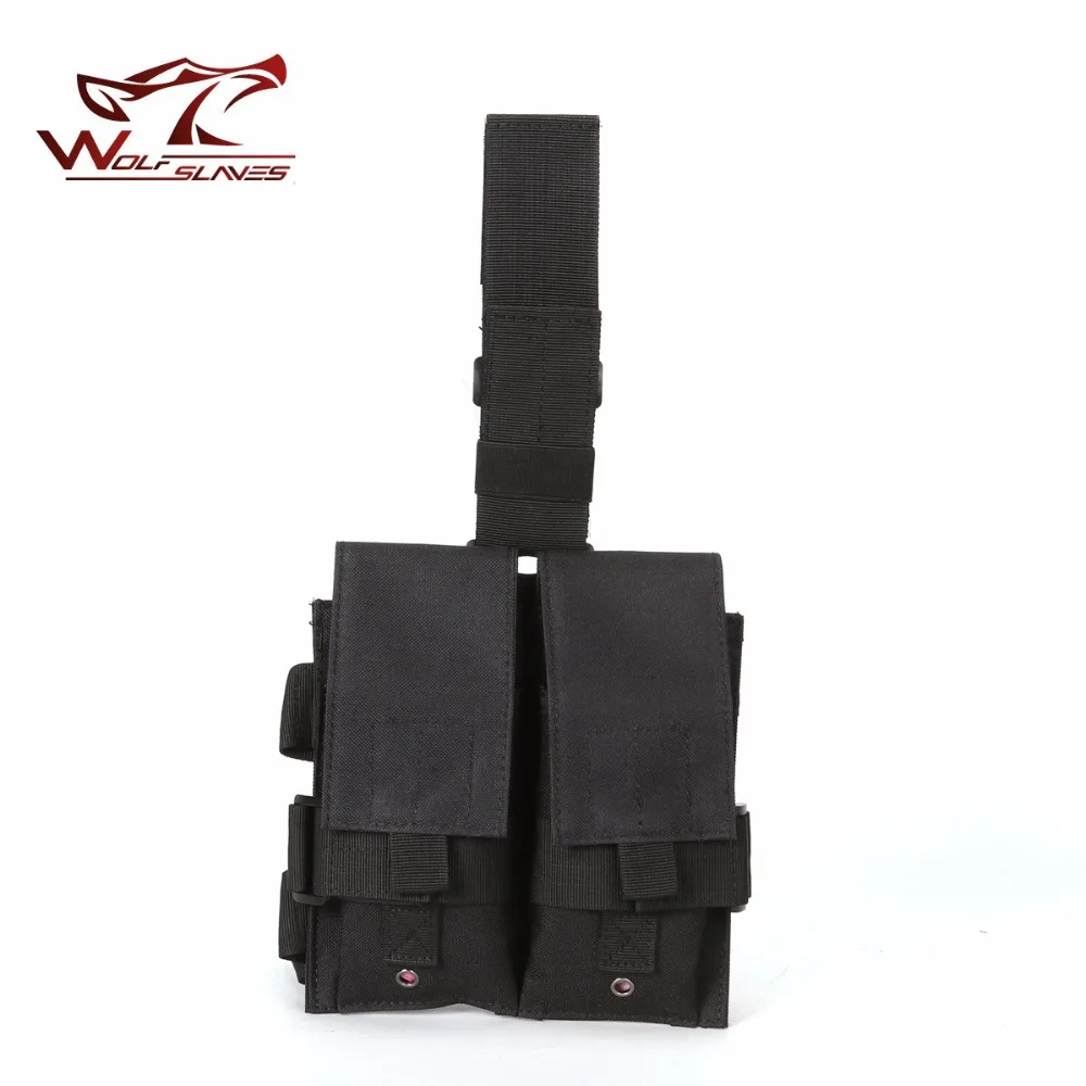 Bolsa táctica Molle doble M4 de 5,56mm para Airsoft Paintball, Panel de pierna, utilitario Mag, bolsa de Rifle de camuflaje - imagen 2