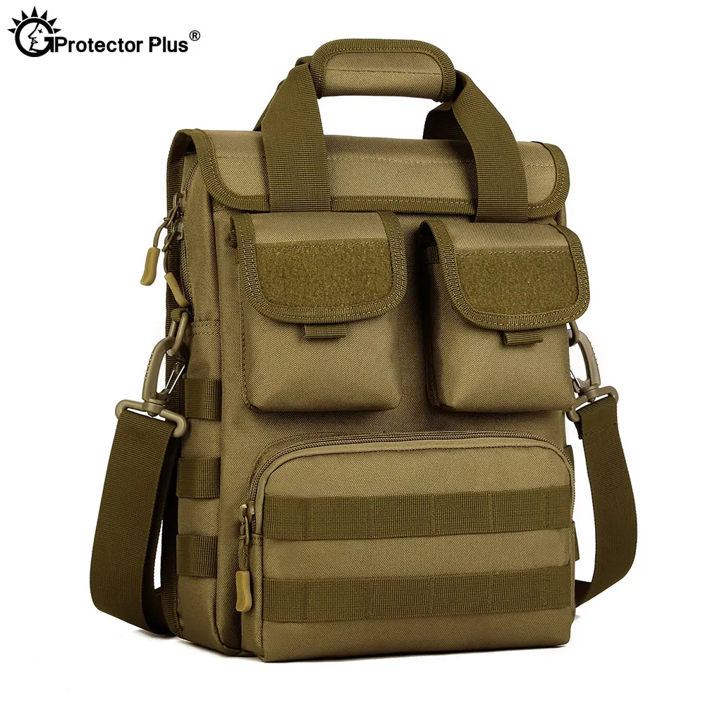 Bolso de mano táctico de camuflaje Molle, de 12 pulgadas de estilo militar bandolera para ordenador portátil, caza, Camping, senderismo y Deportes