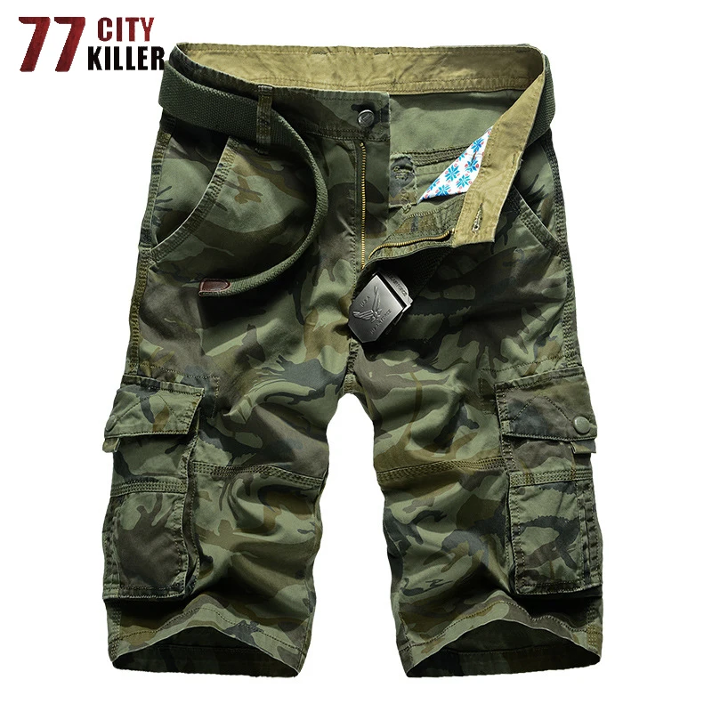 77City Killer Camouflag-pantalones cortos de carga para hombre, ropa de calle militar, transpirable, talla 29-40 - imagen 4