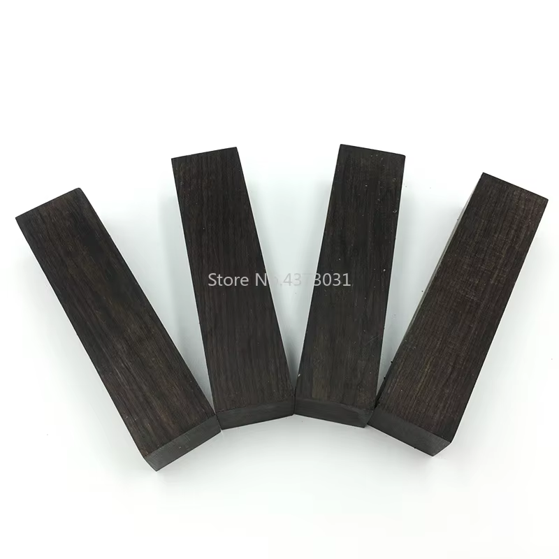 Madera de ébano de África Oriental para manualidades, Material de fabricación de mango de cuchillo, Parche de mango de cuchillo, Madera Negra, varios materiales artesanales, 1 pieza - imagen 5