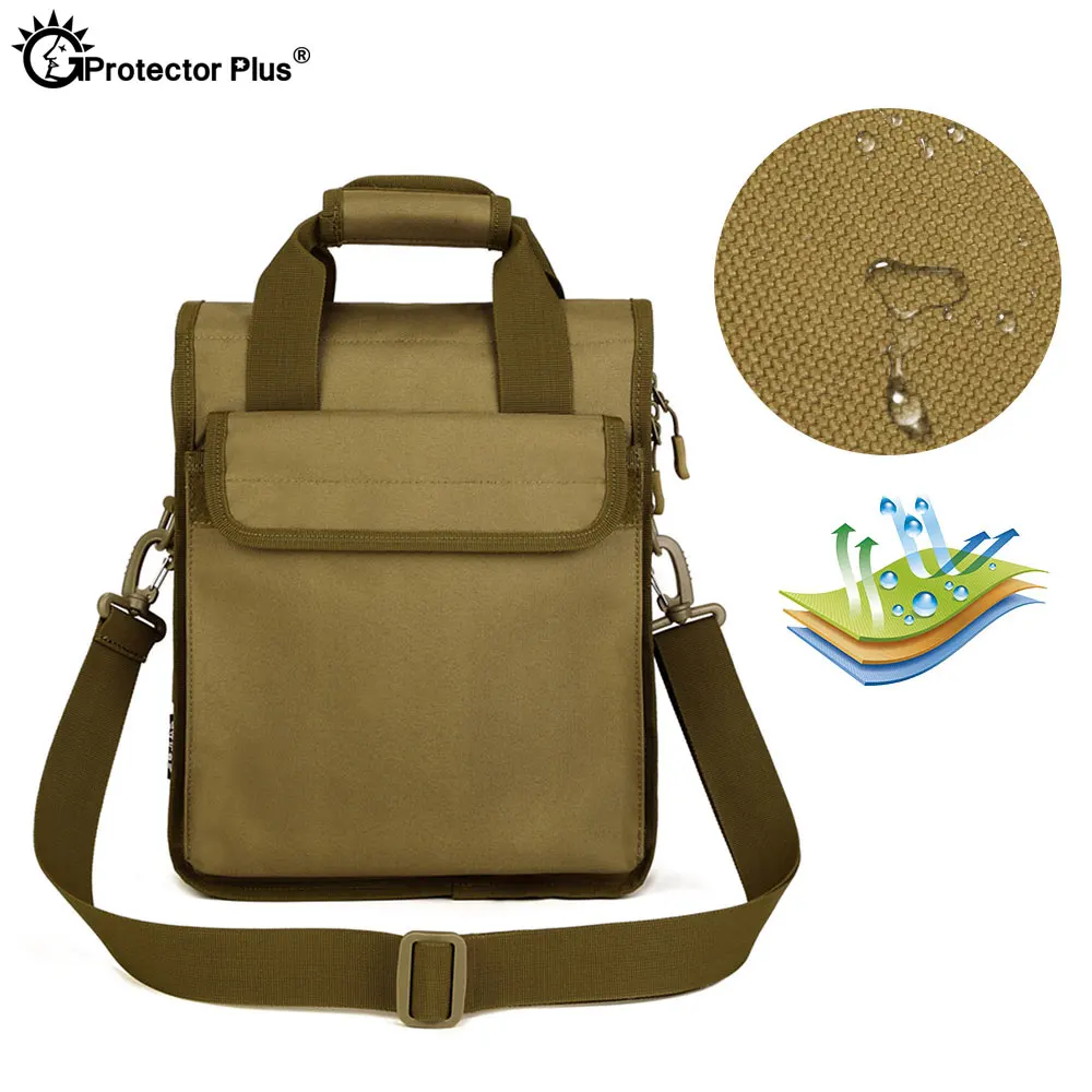 Bolso de mano táctico de camuflaje Molle, de 12 pulgadas de estilo militar bandolera para ordenador portátil, caza, Camping, senderismo y Deportes - imagen 3
