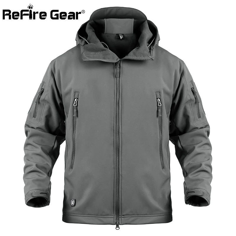 ReFire Gear-chaqueta táctica del ejército para hombre, abrigo de camuflaje militar, impermeable, Softshell, ropa de invierno - imagen 2