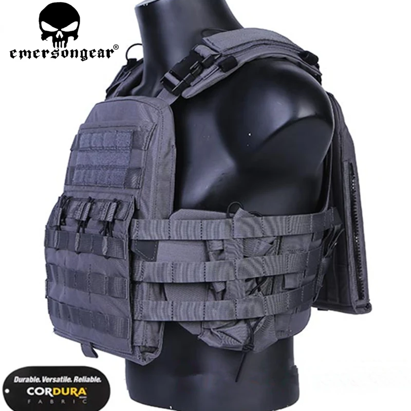 Emersongear-Placa portadora de caza azul marino, chaleco de caza ajustable, armadura versátil, con faja - imagen 3