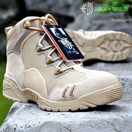 Botas de caza de juego de guerra táctico para hombre, zapatillas de cuero, impermeables, transpirables, para deportes al aire libre, Camping y senderismo - imagen 2