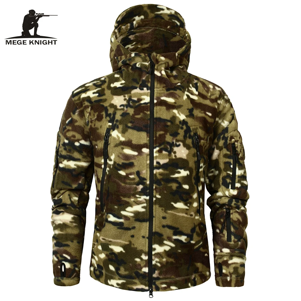Marca Mege Otoño Invierno militar polar camuflaje ropa táctica para hombres Polar cálido ejército hombres abrigo prendas de vestir Sudadera con capucha - imagen 2
