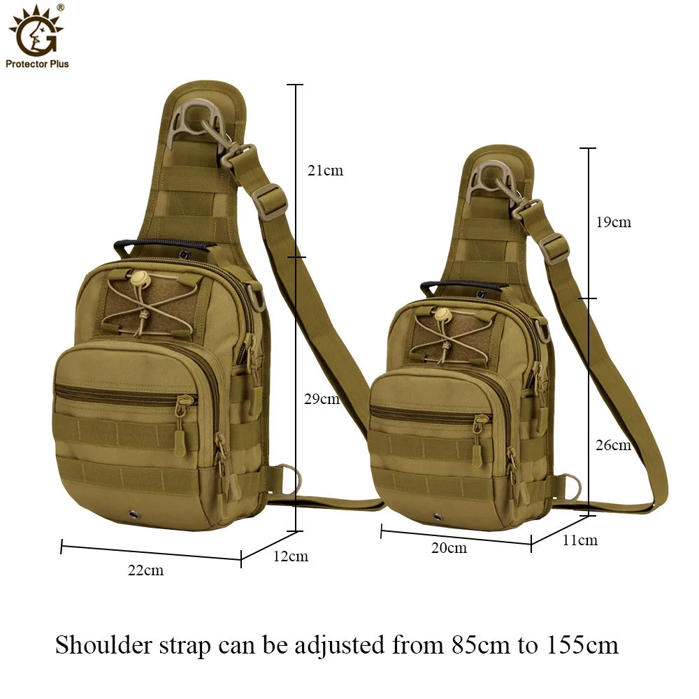 Bolsa táctica Molle para pesca, senderismo, caza, impermeable, nailon, deportes, pecho, cuerpo, eslinga, un solo hombro, mochila táctica - imagen 2