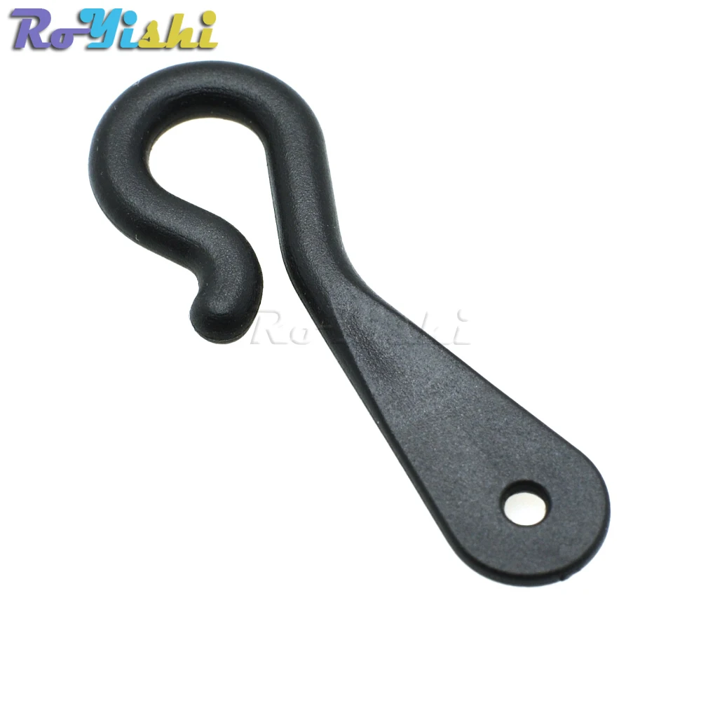 Colgador de plástico negro de 46,7x16,5mm, gancho para accesorios textiles de ropa - imagen 3
