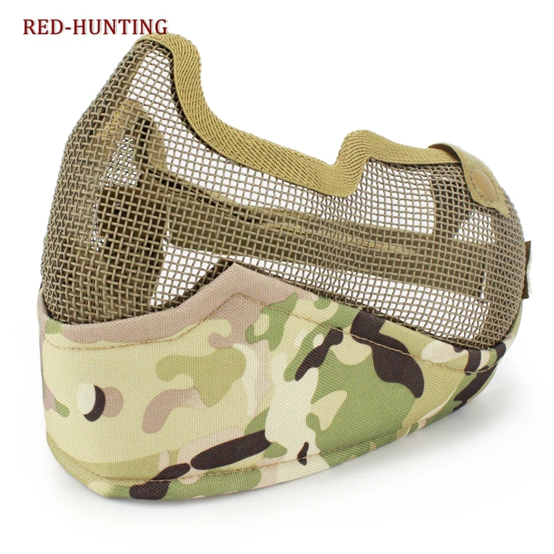 Máscara de media cara táctica Guardian Airsoft, malla de alambre de acero, multicolor - imagen 4