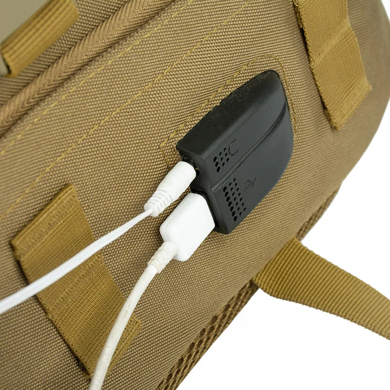 Bolsa Molle de carga USB, mochila táctica para portátil de 15 pulgadas, para acampar al aire libre y senderismo, 30l - imagen 5