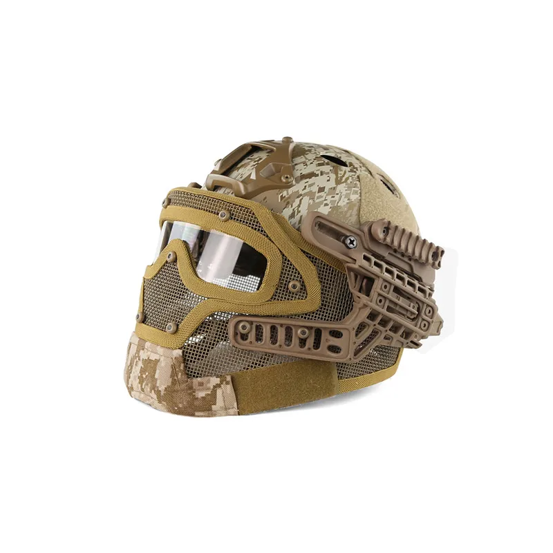 Nuevo sistema táctico G4/Set de casco PJ con máscara de vidrio de protección general, casco militar de caza para Paintball con gafas - imagen 3