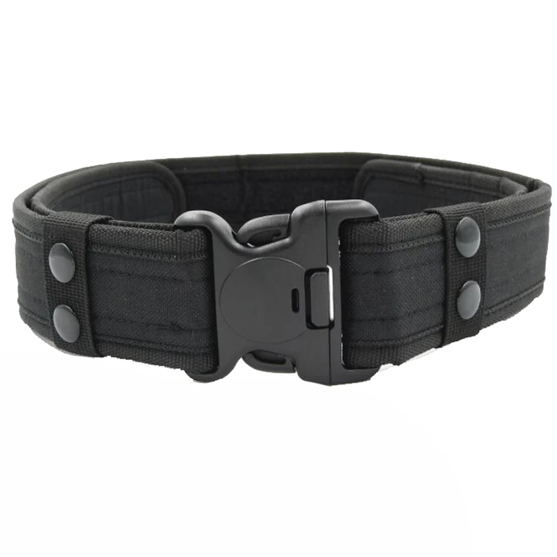 Cinturón de combate del ejército para hombre, chaleco de soporte de cinturón negro, lona de camuflaje, equipo de pistola de aire de caza de seguridad al aire libre para acampar - imagen 3