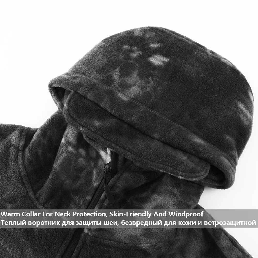 Marca Mege Otoño Invierno militar polar camuflaje ropa táctica para hombres Polar cálido ejército hombres abrigo prendas de vestir Sudadera con capucha - imagen 3