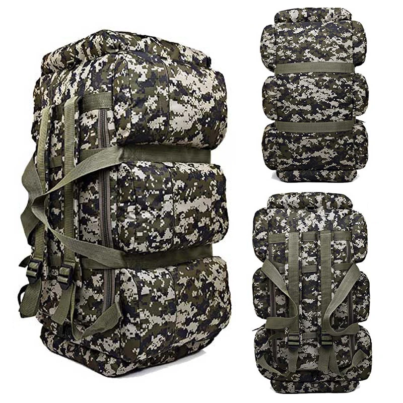 Bolsa de camuflaje para senderismo, bolso de gran capacidad para acampar al aire libre, escalada, tienda de viaje, mochila, Oxford, equipaje, bolsa táctica - imagen 4