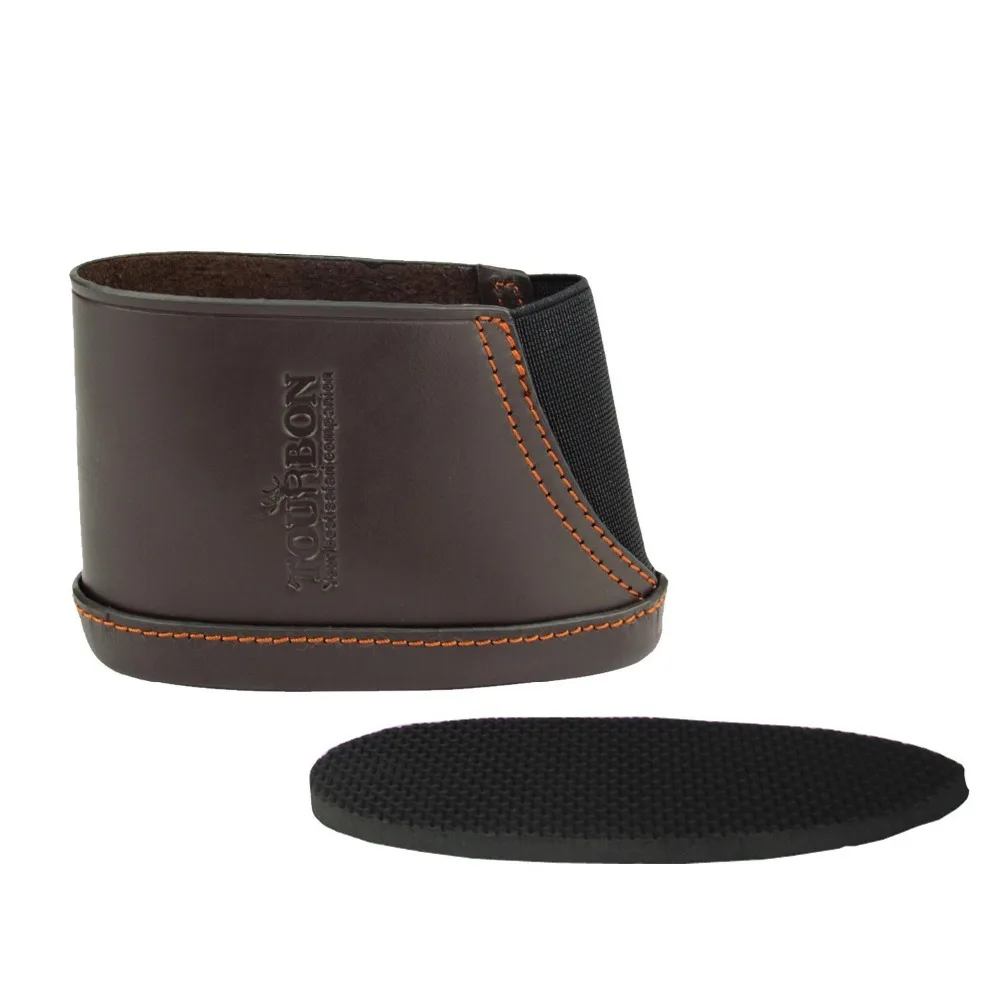 Tourbon Rifle Slip-on Gun Buttstock, almohadilla de retroceso, extensión de Stock, cuero genuino, accesorios para pistola de caza - imagen 3