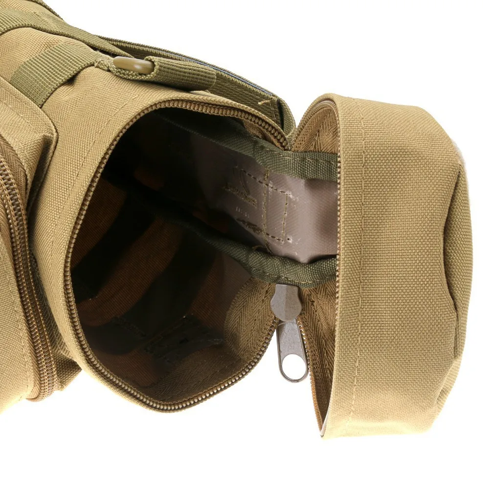 Una bolsa de bronceado con un bolsillo con cremallera