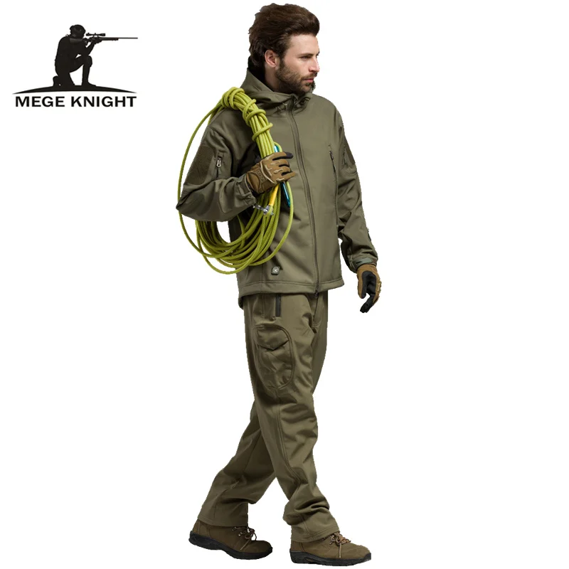 Uniforme táctico térmico de lana para hombre, conjunto de entrenamiento al aire libre de senderismo, ropa táctica de invierno - imagen 2