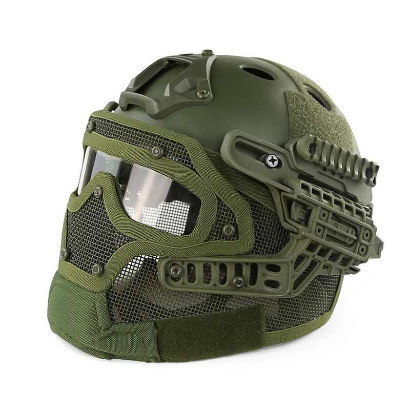 Nuevo sistema táctico G4/Set de casco PJ con máscara de vidrio de protección general, casco militar de caza para Paintball con gafas - imagen 5