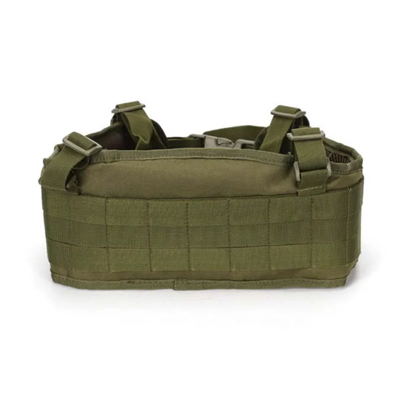 Cinturón táctico acolchado con tirantes en forma de H, cinturón ajustable Molle de nailon