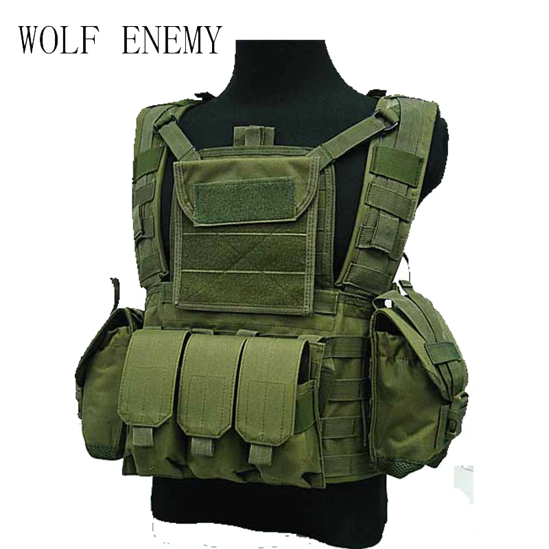 Chaleco táctico de Airsoft Molle para exteriores, bolsa de agua de combate RRV, hidratación, color negro, MC Olive Drab - imagen 2