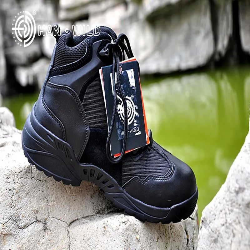 Botas de caza de juego de guerra táctico para hombre, zapatillas de cuero, impermeables, transpirables, para deportes al aire libre, Camping y senderismo - imagen 4