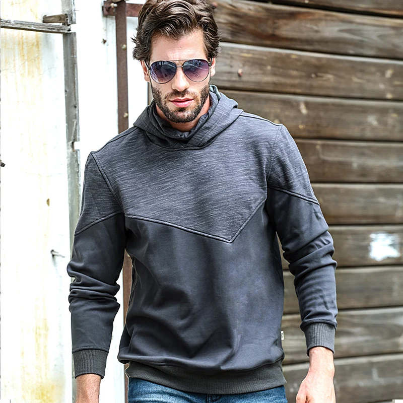 Suéter con capucha de cuello alto para hombre, camisa deportiva, pantalones, traje grueso, chaqueta holgada para senderismo, pesca, caza - imagen 5