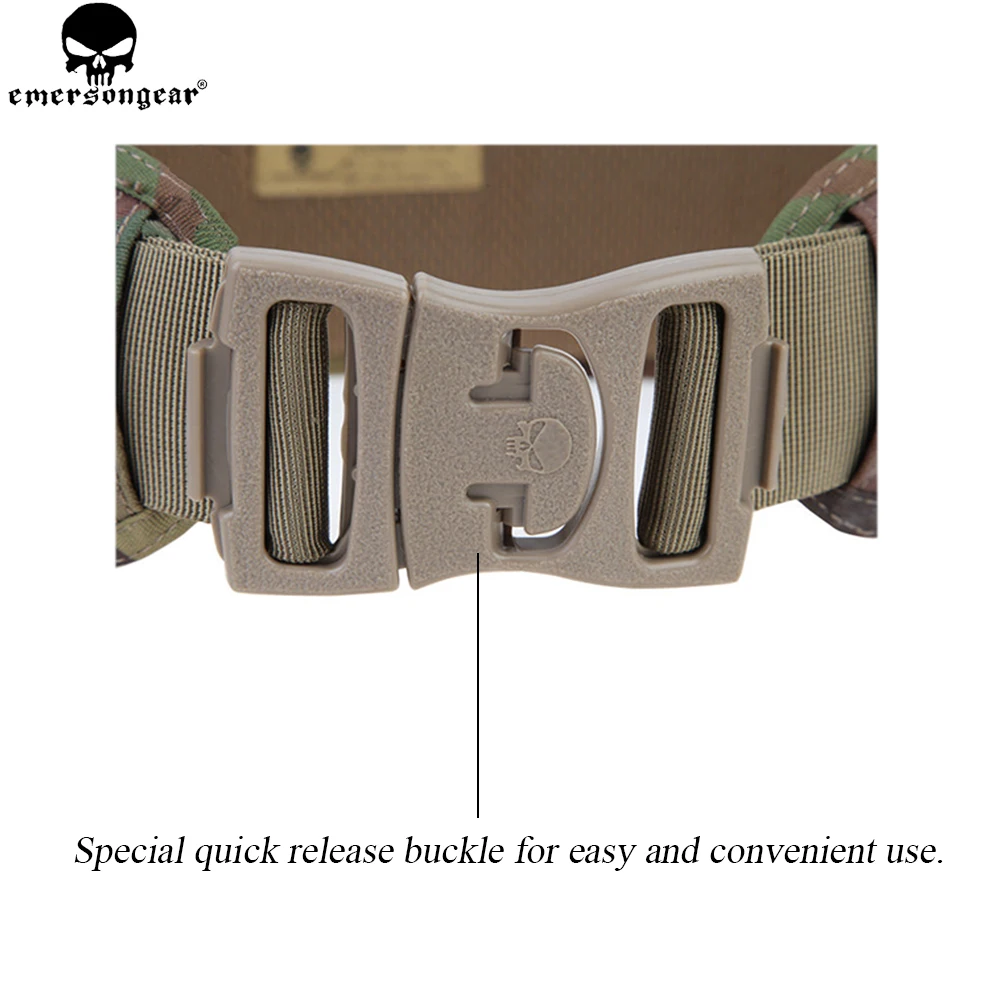 Emersongear-cinturón táctico Molle acolchado, cinturilla para tiro, caza, Airsoft, combate, fajas modulares Multicam, nailon 500D - imagen 4