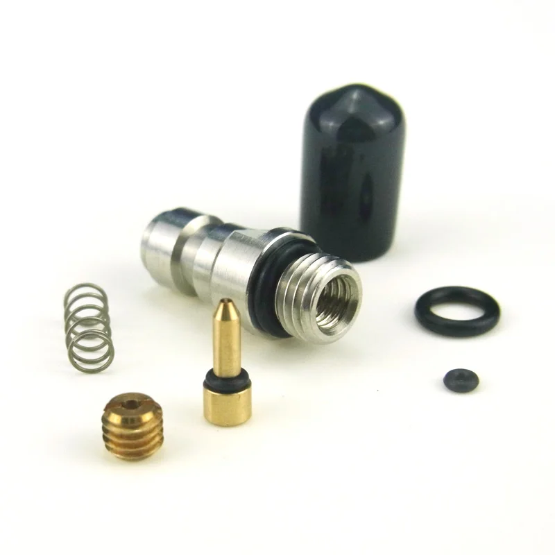 Tapón rápido macho de 8MM con válvula de retención unidireccional, boquilla de relleno de acero inoxidable, rosca M8 x 1 para válvula reguladora de tanque de aire, novedad - imagen 2