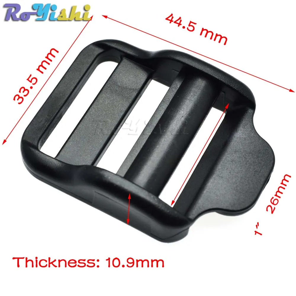 Hebilla deslizante de bloqueo de escalera de plástico, 1 ", ajustable para correas de mochila, correas de 26mm - imagen 2