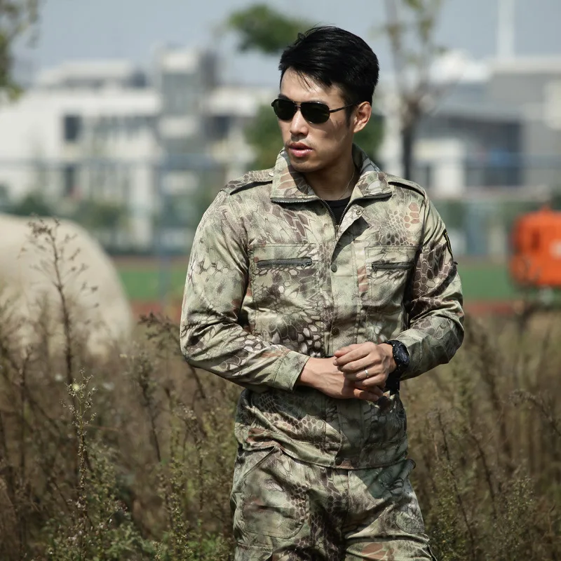 Camisa de entrenamiento de camuflaje para hombres y mujeres, trajes de pantalones, senderismo al aire libre, escalada, tops de secado rápido, primavera y otoño