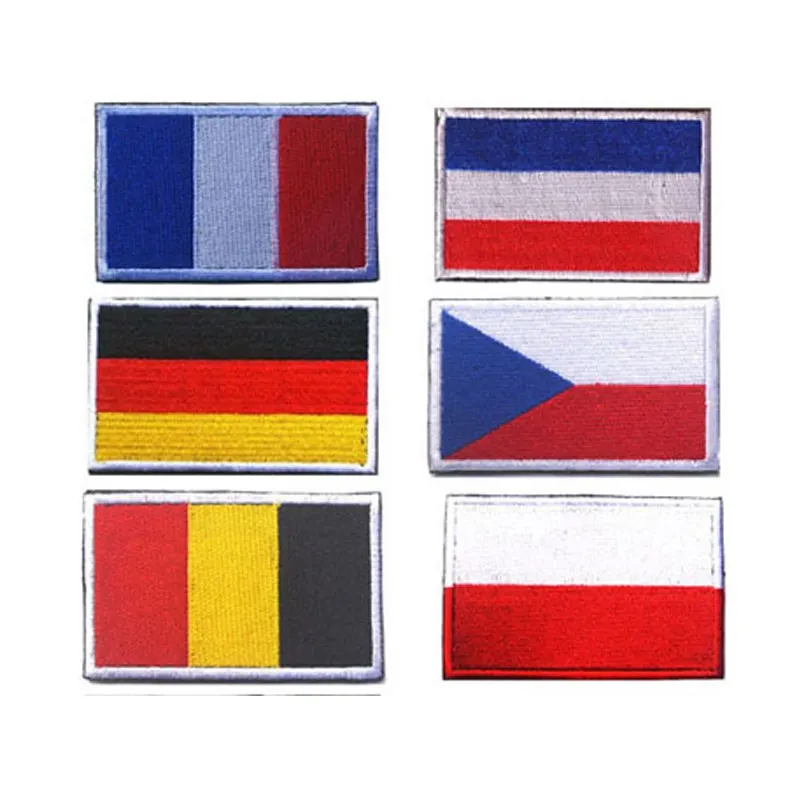 Parches bordados España Francia Eslovaquia Rumania Suiza Bélgica Grecia Países Bajos Polonia Vaticano Hungría Italia Parche de bandera - imagen 5