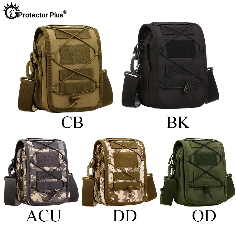 PROTECTOR PLUS bolso táctico, bandolera militar, bolsa Molle de un solo hombro, nailon, deporte al aire libre, pesca, Camping, bandolera - imagen 5