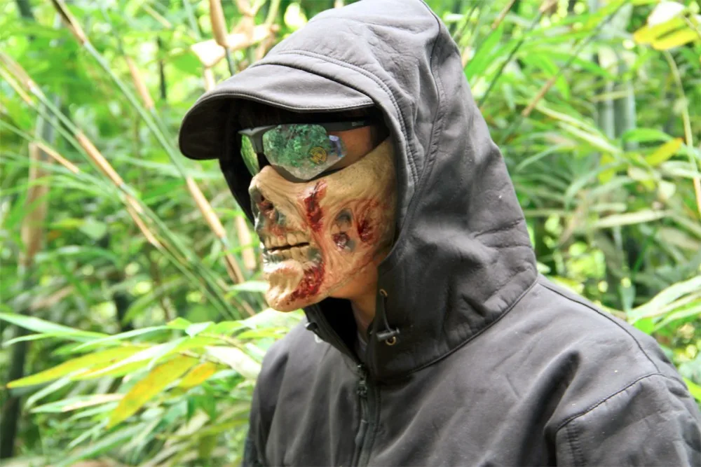 Mascarilla táctica militar de camuflaje para exteriores, máscara protectora de cara completa para caza, fiesta, Halloween, accesorios para Airsoft - imagen 5