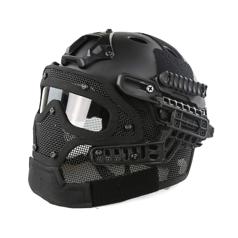 Nuevo sistema táctico G4/Set de casco PJ con máscara de vidrio de protección general, casco militar de caza para Paintball con gafas - imagen 4