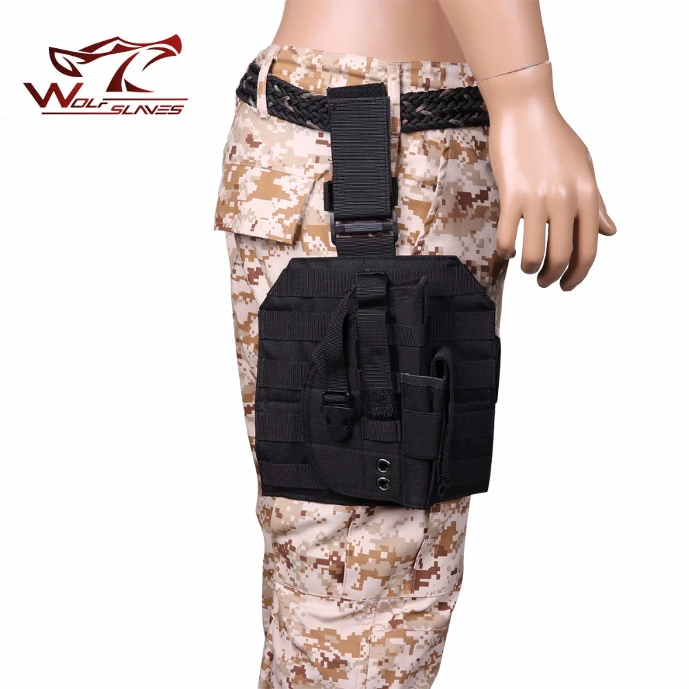 Funda táctica para pistola de muslo con bolsillo para cargador, funda para pistola Airsoft Molle apta para Golck 1911 M92, PB 075 - imagen 4