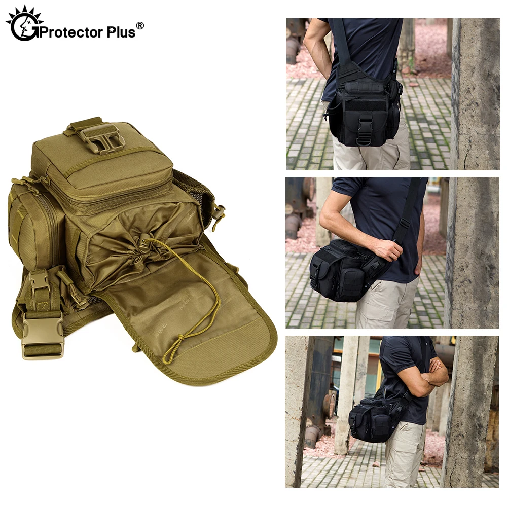 PROTECTOR PLUS bolsa de mensajero táctica deportes al aire libre impermeable caza camuflaje cámara sillín bolsa montañismo Camping - imagen 4