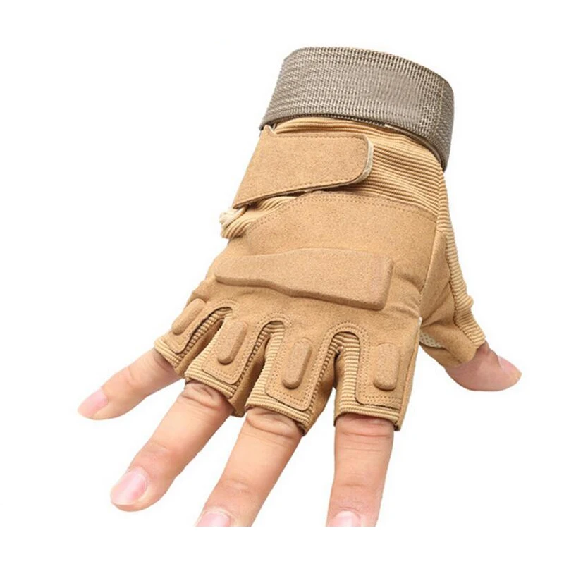 Guantes tácticos sin dedos para combate y airsoft, aire libre - imagen 5