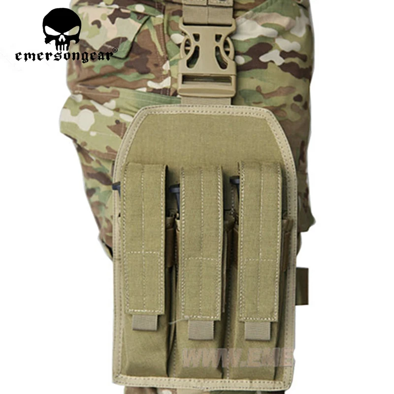 EmersonGear-Bolsa de muslo táctica Triple para caza, soporte magnético para MP5, MP7, KRI - imagen 2