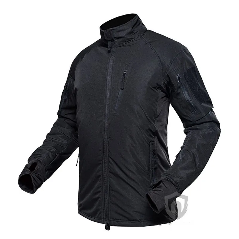 Chaqueta táctica de camuflaje ultraligera, transpirable, impermeable, para deportes de escalada al aire libre, abrigo cálido de terciopelo, senderismo, entrenamiento - imagen 2